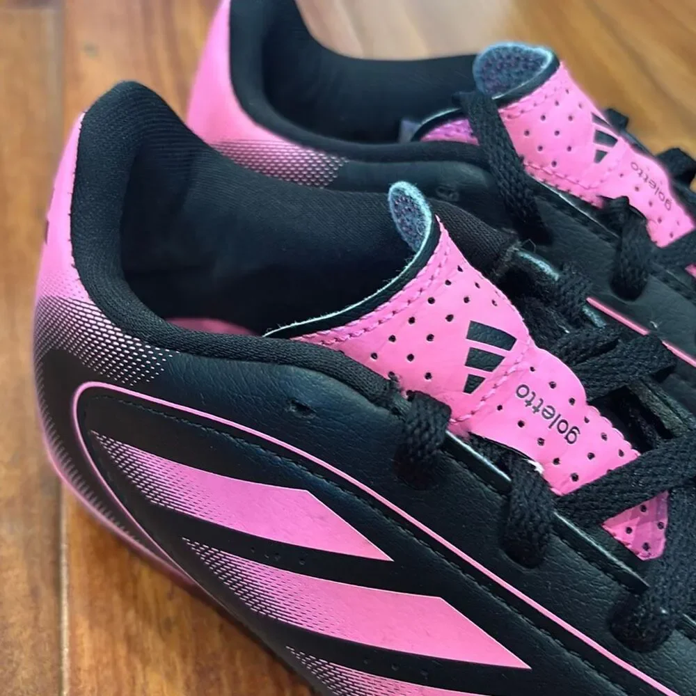 Adidas Goletto Kids Soccer Cleats Black Pink Youth Size 2